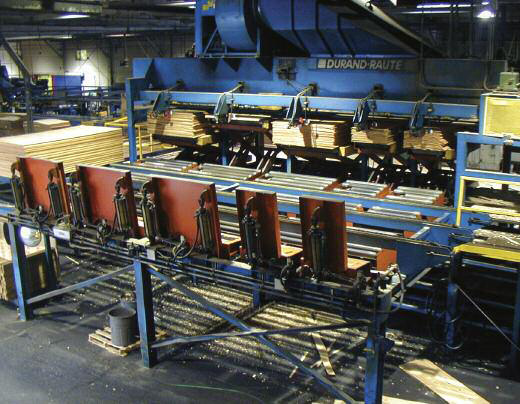 The OPP overlaid plywood mill in Shelton, WA was the first to install automatic dry veneer stacking in the early Eighties