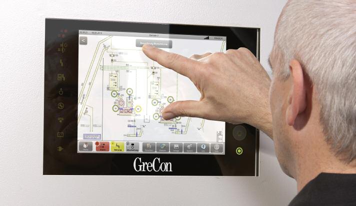 Touch screen user interface of the spark detection system
