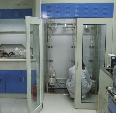 Formaldehyde emission testing chamber in the well-equipped laboratories