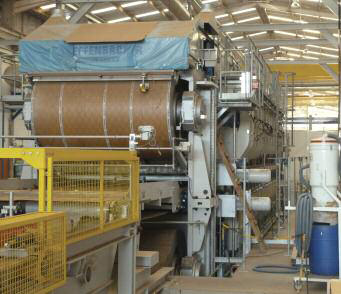 Eucatex's new 21m Dieffenbacher CPS press for HDF/MDF, opened last year at Salto