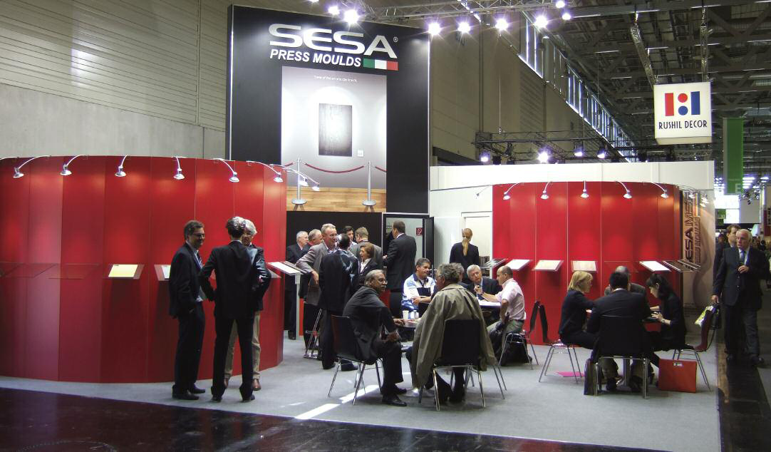 Sesa featured a range of press plates for high-gloss to embossed-in-register finishes