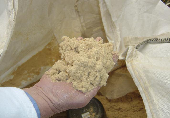 The MDF recovery process converts waste solid MDF into these recovered individual fibres which have been independently tested for their suitability as a feed stock for new MDF