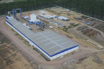 An aerial view of the Floraplac MDF plant at Paragominas, Par? state