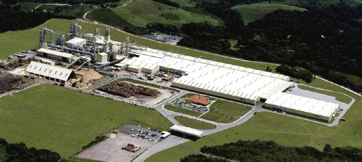 Arauco do Brasil's MDF/MDP plant at Pi?n, Parana state in southern Brazil
