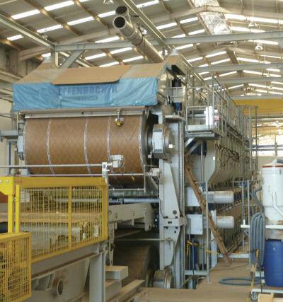 21m-long Dieffenbacher press for the new HDF/MDF line being installed in July